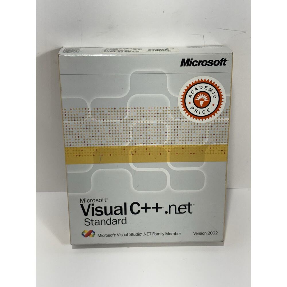 Microsoft Visual C++ .NET Standard 2002 W/ Key See Pictures‎